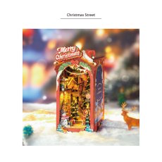 画像3: 【Rolife】クリスマスの街　Christmas Street  Book Nook　TGC06 ブックヌーク　ウッドパズル　ミニチュア　ブックエンド  DIY (3)