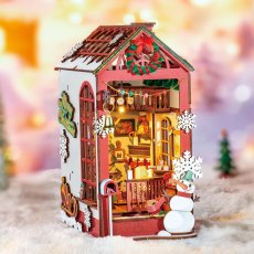 画像1: 【Rolife】クリスマスな部屋　Christmas Indoor Scene Book Nook　ブックヌーク　ウッドパズル　ミニチュア　ブックエンド  DIY (1)