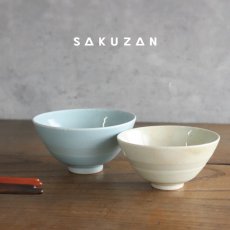 画像1: 【SAKUZAN】趣　粉引　夫婦茶碗 青磁　生成　ブルー アイボリー　作山　美濃焼　日本製 (1)