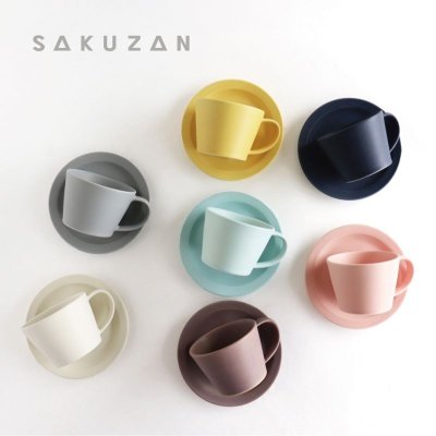 画像2: 【 Gift 】SAKUZAN DAYS Sara　ストライププレートM 　φ19cm  2枚セット　作山窯　日本製