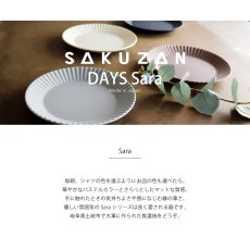 画像2: 【作山窯-SAKUZAN-】SAKUZAN DAYS Sara　Stripe PlateM 　ストライププレートM　リム皿/お皿 19cm/プレート/取り皿/小皿/カフェ/サラ/磁器/日本製/陶器 (2)