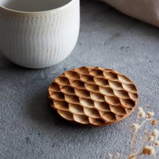 画像1: 【TEAK WOOD】ラウンドコースター　Round Coaster　約φ8.5ｃｍ　チーク　木製  (1)