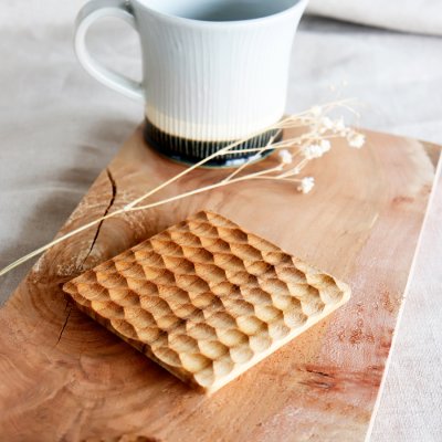 画像2: 【TEAK WOOD】ラウンドコースター　Round Coaster　約φ8.5ｃｍ　チーク　木製 