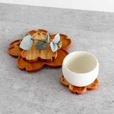 画像6: 【TEAK WOOD】桜 sakura　プレート　SS　8.8ｃｍ 　チーク材　木製　ウッドプレート (6)