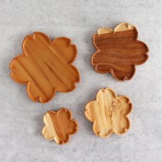 画像8: 【TEAK WOOD】桜 sakura　プレート　SS　8.8ｃｍ 　チーク材　木製　ウッドプレート (8)