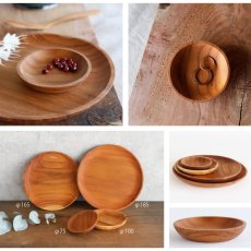 画像4: 【TEAK WOOD】チークトレイ Teak tray φ7.5ｃｍ チーク 木製 ウッドプレート (4)