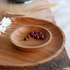 画像7: 【TEAK WOOD】チークトレイ Teak tray φ7.5ｃｍ チーク 木製 ウッドプレート (7)