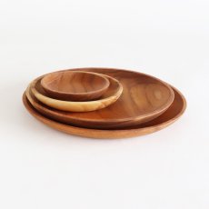 画像9: 【TEAK WOOD】チークトレイ Teak tray φ16.5ｃｍ チーク 木製 ウッドプレート (9)