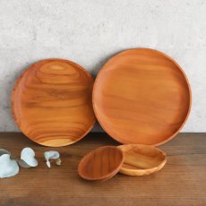 画像11: 【TEAK WOOD】チークトレイ Teak tray φ7.5ｃｍ チーク 木製 ウッドプレート (11)