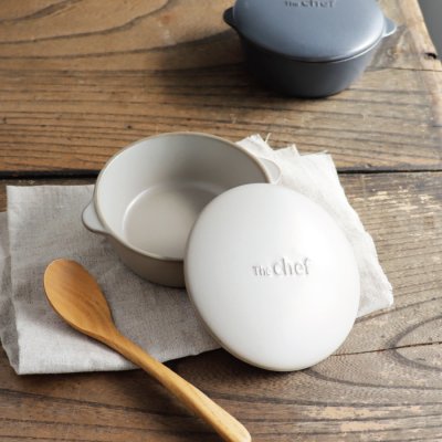 画像1: 【SALIU】The chef　ザシェフ 　ベイクココットミニ　Bake Cocotte mini 　耐熱陶器　簡単料理　直火　魚焼きグリル　オーブン　レンジ　トースター 日本製