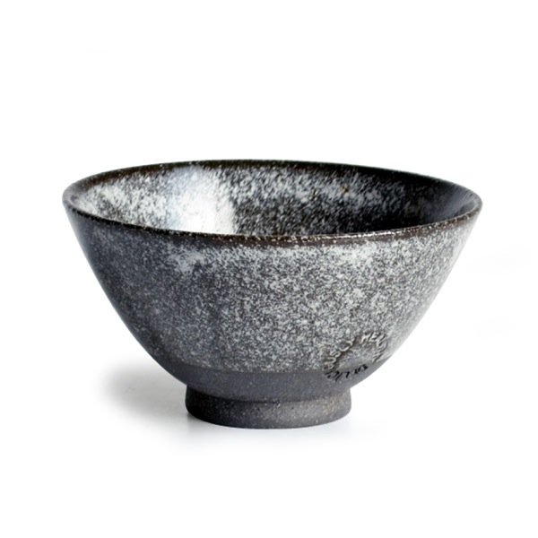 SALIU】飯碗 SA01 小 黒 お茶碗 ごはん碗 夫婦茶碗 陶器 日本製