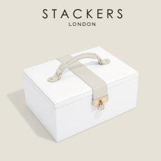 画像1: 【STACKERS】ラグジュアリークラシック ボックス  Luxury Classic Box  TwoTone  ペブルホワイト　Pebble White  ジュエリーボックス　スタッカーズ　ロンドン　イギリス (1)