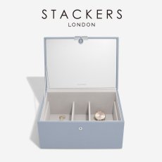 画像9: 【STACKERS】ラグジュアリークラシック ボックス  Luxury Classic  Box  TwoTone ダスキーブルー　Dusky Blue  ジュエリーボックス　スタッカーズ　ロンドン　イギリス (9)