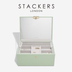 画像8: 【STACKERS】ラグジュアリークラシック ボックス  Luxury Classic Box TwoTone  セージグリーン Sage Green  ジュエリーボックス　スタッカーズ　ロンドン　イギリス (8)