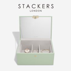 画像9: 【STACKERS】ラグジュアリークラシック ボックス  Luxury Classic Box TwoTone  セージグリーン Sage Green  ジュエリーボックス　スタッカーズ　ロンドン　イギリス (9)