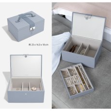 画像4: 【STACKERS】ラグジュアリークラシック ボックス  Luxury Classic  Box  TwoTone ダスキーブルー　Dusky Blue  ジュエリーボックス　スタッカーズ　ロンドン　イギリス (4)