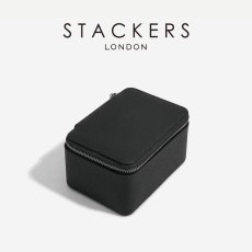 画像2: 【STACKERS】メンズ ラージ ジップ ウォッチ ボックス Men's Large Zipped Watch Box ブラック ペブル Black Pebbleスタッカーズ (2)