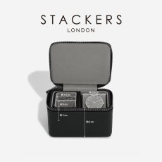 画像12: 【STACKERS】メンズ ウォッチ＆カフスボックス Watch＆Cufflink Box ブラック ペブル Black Pebbleスタッカーズ　イギリス　ロンドン (12)