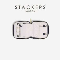 画像1: 【STACKERS】コンパクトジュエリーロール ネイビーペブル　Navy Pebble　Compact Jewellery Roll　スタッカーズ　イギリス　ロンドン (1)