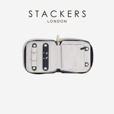 画像2: 【STACKERS】コンパクトジュエリーロール ネイビーペブル　Navy Pebble　Compact Jewellery Roll　スタッカーズ　イギリス　ロンドン (2)