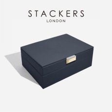 画像2: 【STACKERS】クラシック　ジュエリーボックス　選べる2個セット 2set　ネイビーペブルNavy Pebble　スタッカーズ (2)