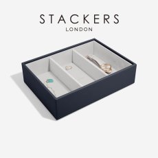画像2: 【STACKERS】 クラシック ジュエリーボックス 3sec ネイビーペブル Navy Pebble スタッカーズ ロンドン イギリス (2)