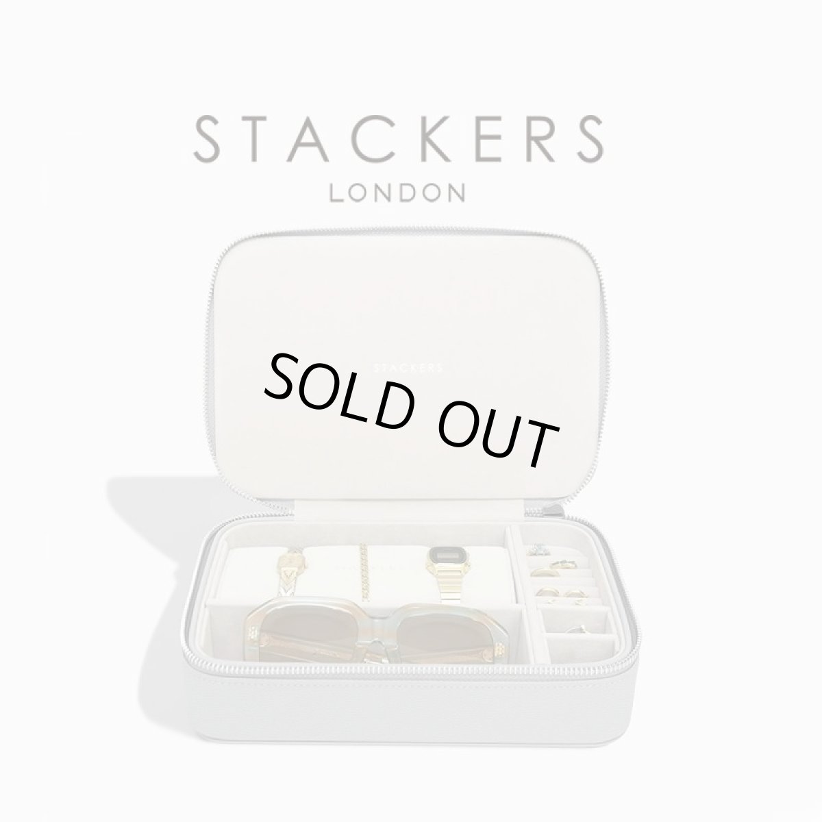 画像1: 【STACKERS】トラベル　ジュエリー＆アクセサリーボックス ペブルグレー Travel Jewellery & Accesary Box  PebbleGrey  スタッカーズ (1)