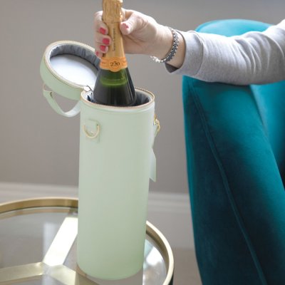 画像1: 【STACKERS】シャンパンボトルバッグ　Champagne Bottle Bag セージグリーンSage Green  スタッカーズ 　ロンドン　UK