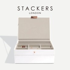 画像1: 【STACKERS】クラシック　ジュエリーボックス　選べる2個セット 2set　ホワイト＆ローズゴールド　White&RoseGold　スタッカーズ (1)