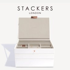 画像1: 【STACKERS】クラシック　ジュエリーボックス 選べる 3個セット　ホワイト&ローズゴールド　Whtie & Rose Gold スタッカーズ (1)