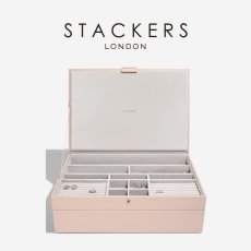 画像1: 【STACKERS】スーパーサイズ　ジュエリーボックス 　選べる2個セット　2set　ブラッシュピンク　Blush Pink  　スタッカーズ　ロンドン　UK　 (1)