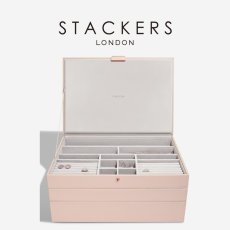 画像1: 【STACKERS】スーパーサイズ　ジュエリーボックス 　選べる3個セット　3set　ブラッシュピンク　Blush Pink  　スタッカーズ　ロンドン　UK　 (1)