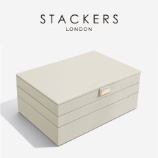 画像2: 【STACKERS】スーパーサイズ　ジュエリーボックス 　選べる3個セット　3set　オートミール　Oatmeal  　スタッカーズ　ロンドン　UK　 (2)