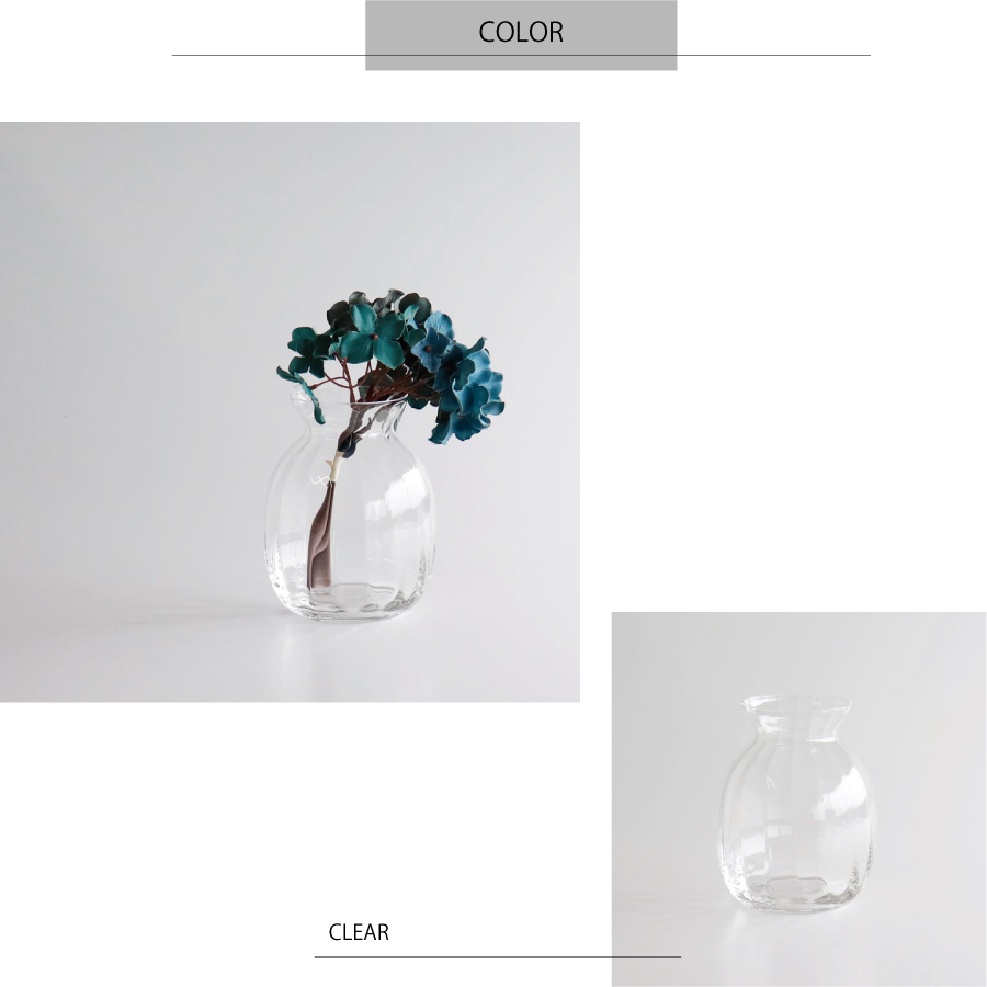 BOB CRAFT】ブール L クリア 高さ 15cm ガラス フラワーベース 花瓶 - Nature Ave.