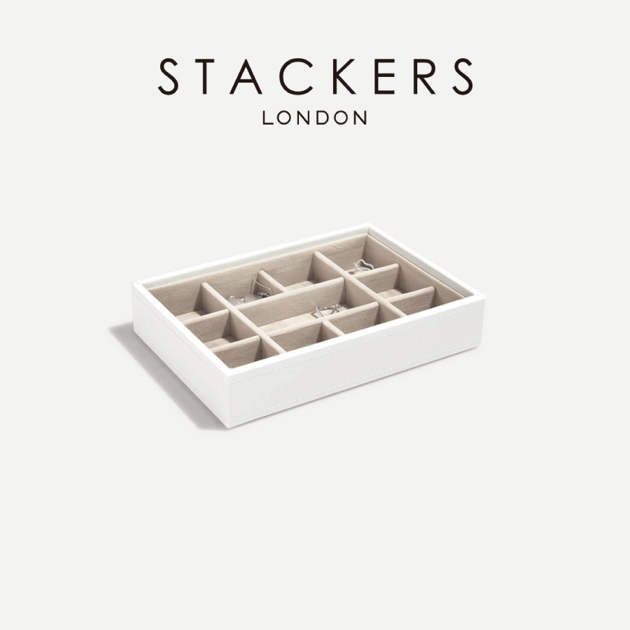 【STACKERS】ミニ ジュエリーボックス 11sec 11個仕切り ホワイト White スタッカーズ イギリス ロンドン